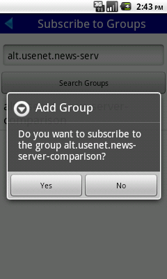 Subscribe to Groups: Search
