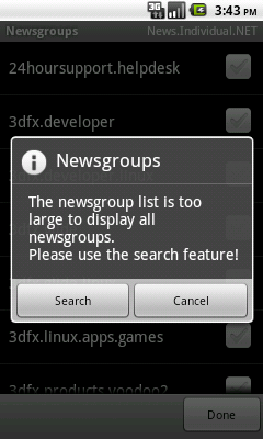 Newsgroups: list too long