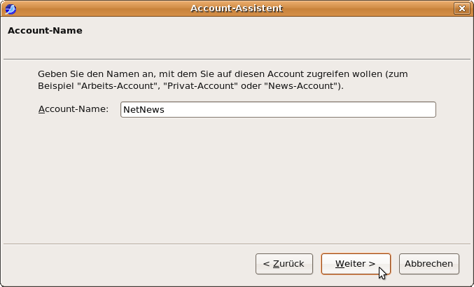 Account-Assistent: Account-Name
